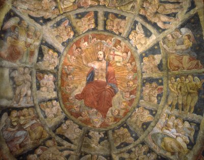 Soffitto del Santuario di Philippa Mareri, Borgo San Pietro, Italia da Italian School