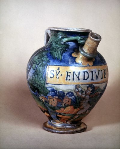 Brocca in ceramica di Urbino. XVI secolo. Museo del Castello, Milano da Italian School