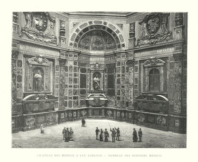 Cappella dei Medici a San Lorenzo, Tomba degli Ultimi Medici (incisione) da Italian School