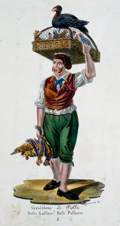 Venditore di polli, Italia da Italian School