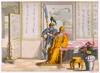 Leader religiosi taoisti cinesi: La Divinità Kuan-ti, inciso da Fumagalli e Bramatti, c.1820-30 da Italian School