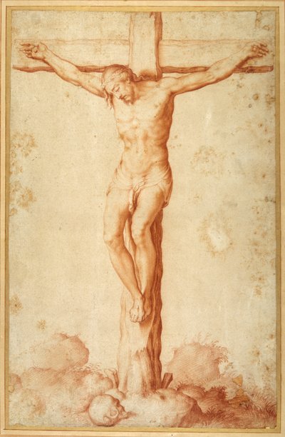 Cristo crocifisso sul Golgota da Italian School