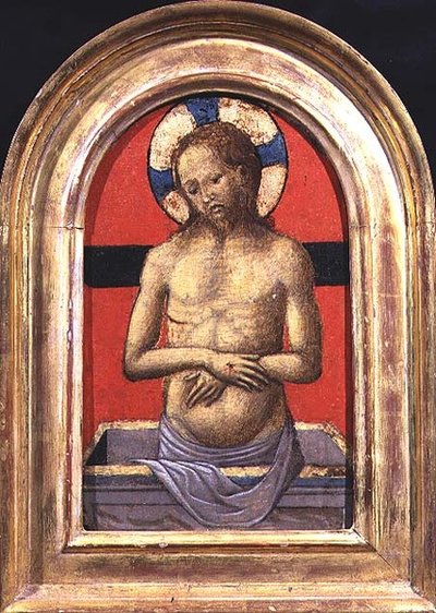 Cristo, centro di un trittico (pannello) da Italian School