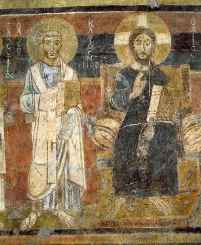 Cristo in Maestà con Santi, Santa Maria Antiqua, Roma da Italian School