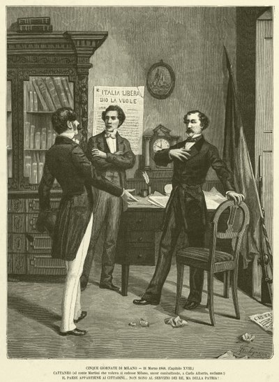 Cinque Giornate di Milano, 21 Marzo 1848 da Italian School