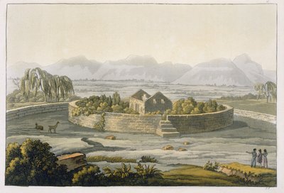 Fortezza Circolare di Cannar, Perù, da Le Costume Ancien et Moderne, Volume II, tavola 1, di Jules Ferrario, pubblicato c.1820-30 da Italian School