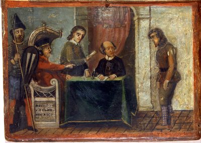 Condanna di un cittadino alla presenza del giudice e dei rappresentanti della città 1273. Archivio Nazionale, Siena da Italian School