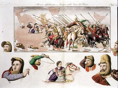 Copia del Mosaico di Alessandro dalla Casa del Fauno, Pompei, tavola 10, classe 6 da Parte I di 