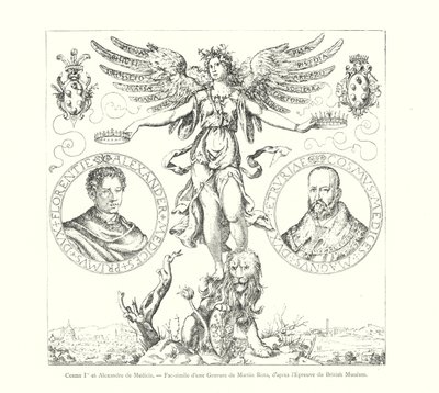 Cosme Ier et Alexandre de Medicis, Fac-simile d