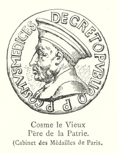 Cosimo il Vecchio, Padre della Patria, Cabinet des Medailles de Paris da Italian School