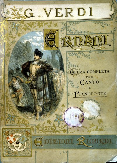 Copertina della partitura per canto e pianoforte dell