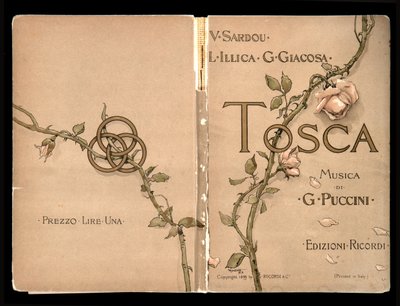 Copertina, Libretto della Tosca da Italian School