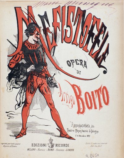 Copertina della partitura musicale dell