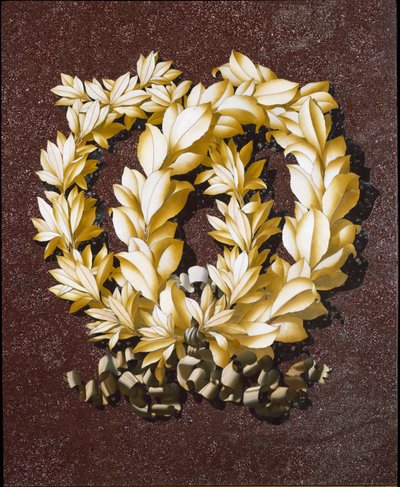 Corone di foglie (intarsio di marmo) da Italian School