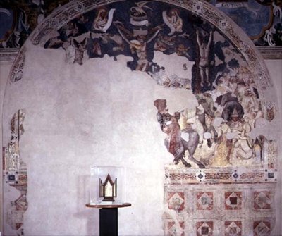 Crocifissione, lunetta danneggiata dall