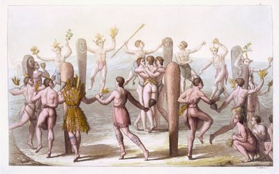 Danza degli abitanti nativi della Virginia, c.1820 da Italian School