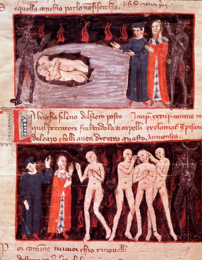 Dante e Virgilio incontrano Ugolino, traditore (canto 23 dell
