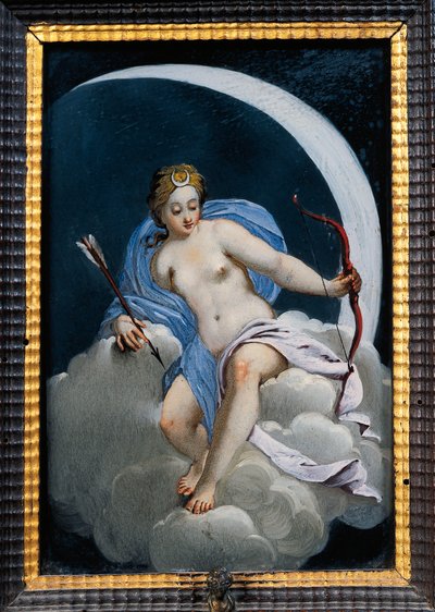 Raffigurazione della luna (dettaglio) da Italian School