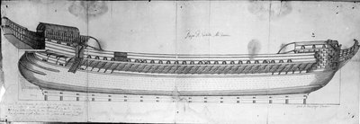 Progetto per una galeazza veneziana, XVII secolo da Italian School