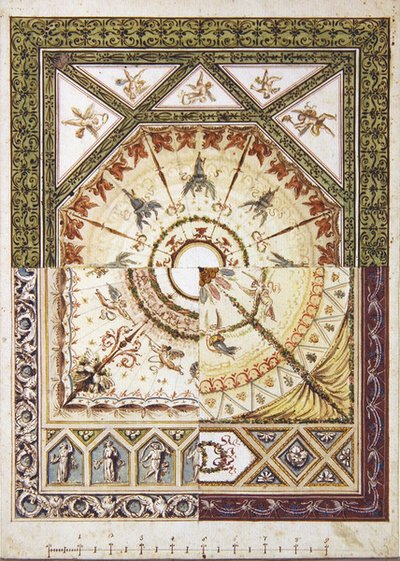 Progetto per un soffitto neoclassico alternativo, c.1790 da Italian School
