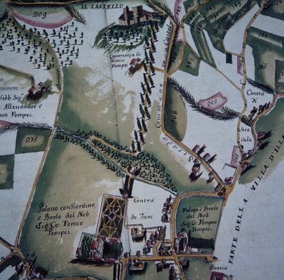 Dettaglio della mappa della città di Verona e dei suoi sobborghi, Italia da Italian School