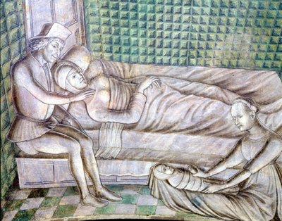 Dettaglio di un affresco del castello di Roccabianca a Parma risalente al 1480, oggi al Castello Sforzesco di Milano. Rappresenta la storia di Griselda, tratta da una novella del 
