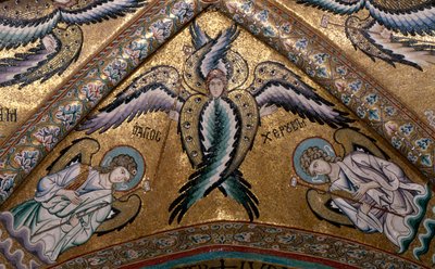 (dettaglio) di un angelo dalla volta dell