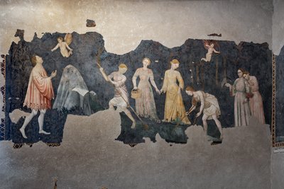 (dettaglio degli affreschi, Camera Pinta) da Italian School