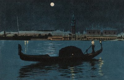 Palazzo Ducale e Campanile (litografia a colori) da Italian School