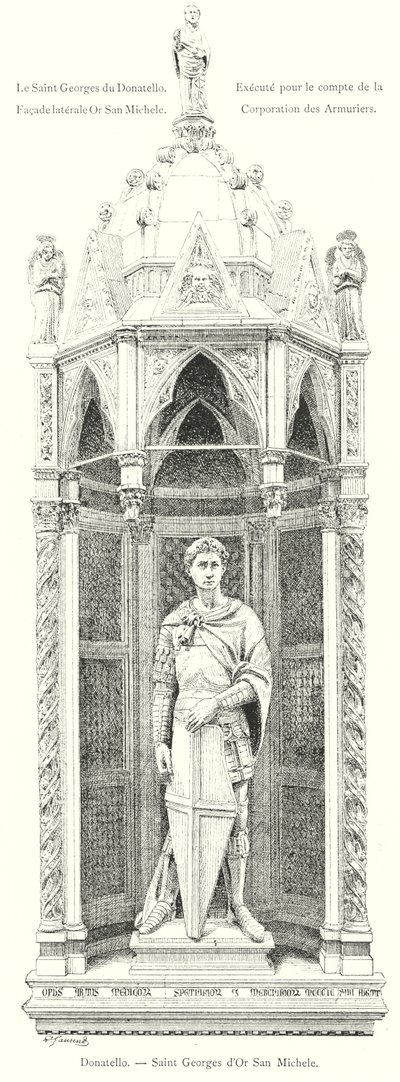 Donatello, San Giorgio di Orsanmichele (incisione) da Italian School