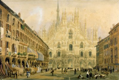 Piazza del Duomo e Cattedrale a Milano. 1811 da Italian School