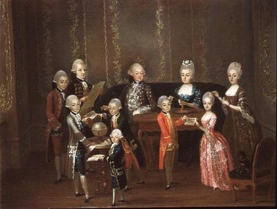 Interno di famiglia elegante da Italian School