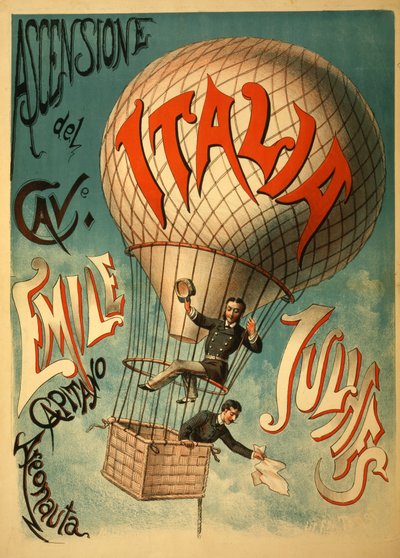 Emile Julhes, aeronauta, c.1890 da Italian School