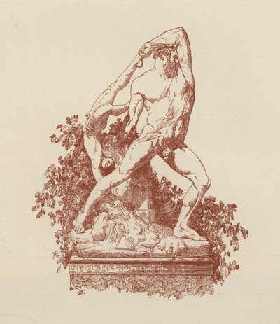 Ercole e Lica del Canova (litho) da Italian School