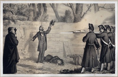 Esecuzione dei fratelli Bandiera (patrioti italiani, Attilio ed Emilio Bandiera) da Italian School