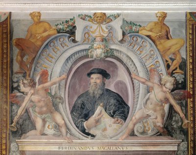 Ferdinando Magellano, nella Sala del Mappamondo da Italian School