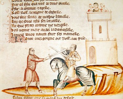 Combattimento tra un Soldato a Cavallo e un Soldato a Piedi, dal Codex Entree d
