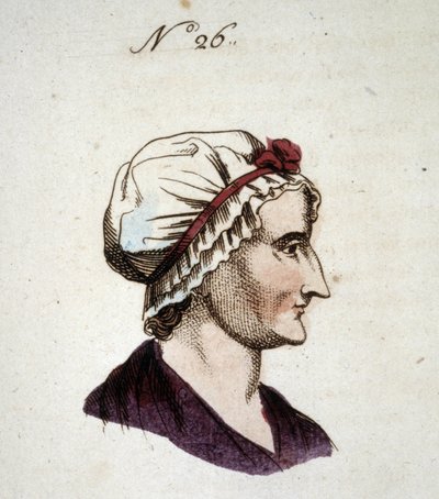 Figura numero 26 che rappresenta il volto di una donna in "Il Lavater portatile: o Sia compendio dell