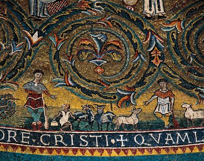 Figure di pastori e animali (dettaglio) da Italian School