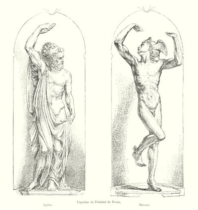 Figurine del Piedistallo del Perseo, Giove, Mercurio da Italian School