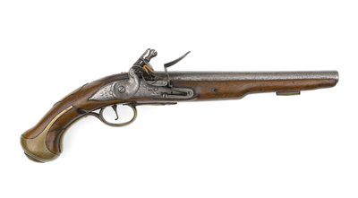 Pistola a pietra focaia calibro .579 posseduta dal colonnello Charles Churchill da Italian School