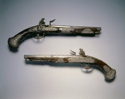Pistole a pietra focaia, Brescia, c.1670 da Italian School