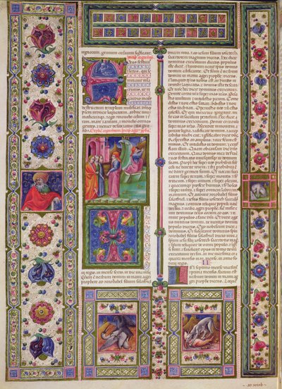 Fol.103v Libro del profeta Aggeo, dalla Bibbia di Borso d