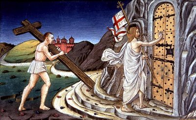 Fol.125va Dopo la sua morte Cristo si volta per condurre le anime dei giusti in Paradiso da Italian School