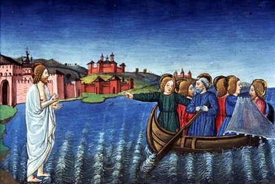 I discepoli pescano nel Lago di Galilea da Italian School