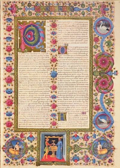 Fol.208r Lettera di San Paolo a Timoteo, dalla Bibbia di Borso d