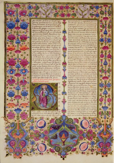 Seconda lettera di San Paolo agli Apostoli, dalla Bibbia di Borso d