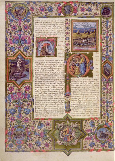 Apertura del libro di Salomone, dalla Bibbia di Borso d