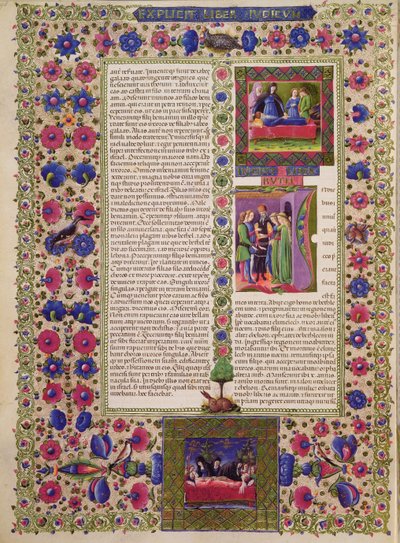 Apertura del Libro di Rut, dalla Bibbia di Borso d
