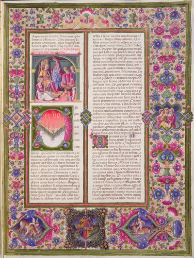 Apertura del Libro della Sapienza, dalla Bibbia di Borso d